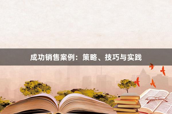 成功销售案例：策略、技巧与实践